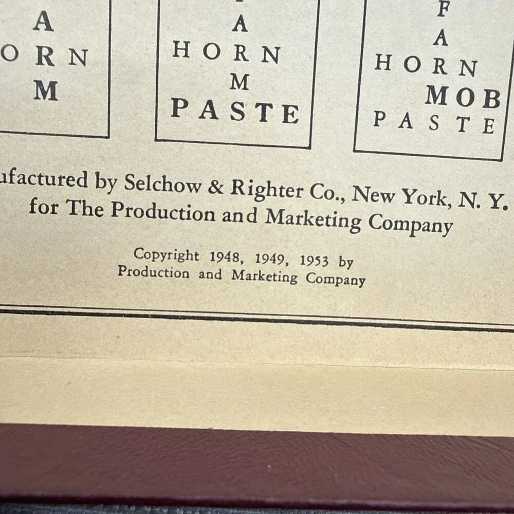 1948-1953 Vintage SCRABBLE Board Game Selchow Righter Wood Tiles Old Classic
